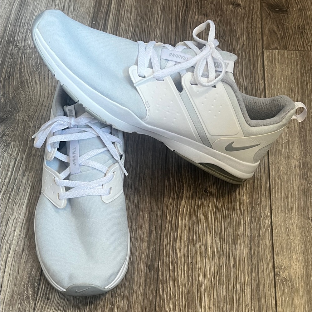 Nike White and Gray Running Shoes